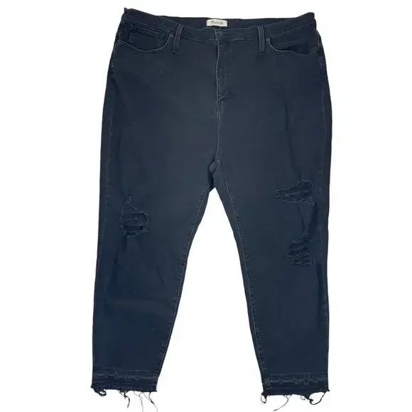 Madewell High Rise The Mom Jeans Renley Black Wash Size 37 - Picture 4 of 12